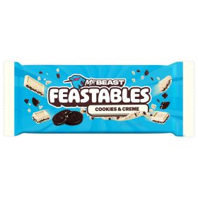 Feastables Mr Beast Cookies and Creme White Chocolate Bar, 2.1 oz (60g), 1 Bar