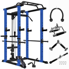 Home Gym sets Multi-functional Power Cage,Home Adjustable Pullup Squat Rack 1000Lbs Capacity Comprehensive Fitness Barbell Rack 4 sets Gym access