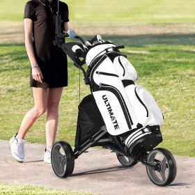 1PC 3 Wheels Folding Golf Push Cart with Storage Bag and Scoreboard