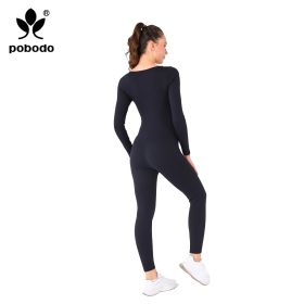 Square Collar Chest Short Zipper Jumpsuit (Option: Navy blue-S)