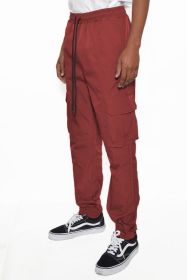 PEACOCK IRIDESCEINT JOGGER PANTS (Color: RUST, size: 2XL)