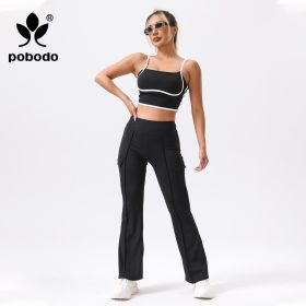 Line Camisole Bra (Option: Black-S)